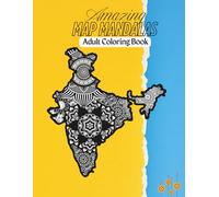 Black & White Map Mandala Coloring for Adult - 8.5x11 Inch, 60 GSM, Relaxing & Creative Activity for Adult: Printed on 60 GSM paper, size 8.5x11 inches, perfect for relaxation and artistic fun.