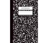 Black & White Marble School Notebook - Grid, 96 Pages, 5.5" x 8.5", Soft Matte Cover: For schoolwork, math, science, creative projects, and daily planning
