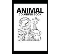 Black & White Minimalist Animal Coloring Book: Perfect for All Ages | Stress Relief & Creative Fun | Modern Animal Designs