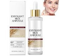 Black White Rice Face Exfoliator,Rice Peeling Ampoule,Soft Exfoliating Face Exfoliator for Pore Minimizer,Ri Ce Bran Water Formula,Hydrating Radiance Boost for All Skin Types (White)