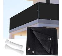Black/White Sun Shade Net with Grommets - 90 % UV Block, Durable & Tear-Resistant Canopy for Balcony, Patio, Garden, Greenhouse, Deck & Clence (4 x 4 m)
