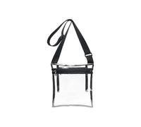 (Black)White Transparent TPU Crossbody Bag with Inner Pocket