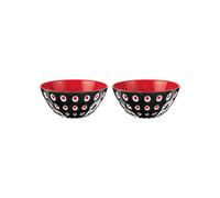 Guzzini Bols Le Murrine 12 cm Lot de 2 Noir/Blanc/Rouge