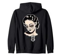 Black Widow Goth Girl Tatouage Araignée Flash Sweat à Capuche
