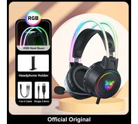 Black with Holder ONIKUMA casque de jeu RGB, avec micro Flexible HD, 3.5mm, pour PC, Xbox, PS4, PS5, Switch, ordinateur ""Nipseyteko