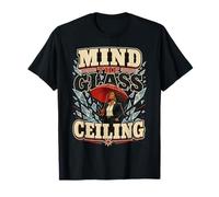 Black Woman Mind The Glass Ceiling Parapluie Rouge T-Shirt