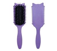 Black Women Curl Brush, Easy to Use for Mom, Curl Brush, Reduces Curls in Half, Frizz-Free, Silky Effect, Juicy Definition, Easily Detangles (Pink) (Purple)