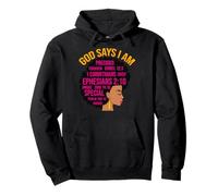 Black Women God Says I Am Precious Forgiven Mélanine Unique Sweat à Capuche