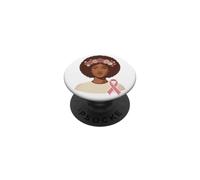 Black Women Queen Warrior Breast Cancer PopSockets PopGrip Adhésif