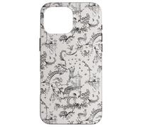 Black Woodland Creatures Toile Ours Lapin Cerf Renard Coque pour iPhone 16 Pro Max