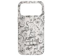 Black Woodland Creatures Toile Ours Lapin Cerf Renard Coque pour iPhone 17 Pro Max