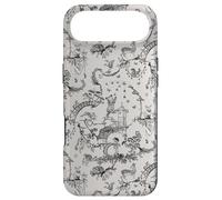 Black Woodland Creatures Toile Ours Lapin Cerf Renard Coque pour iPhone Air