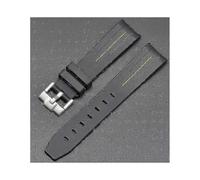 (Black yellow line)20mm Rubber Watch Strap for Swatch Omega Mission Moon - Colorful Durable Band