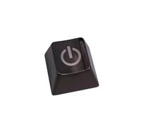 (Black) Zinc Alloy Keycap Metal ESC Keycap with Engraved Power Switching Sign For Mechanical Keyboards Customization Silver
