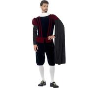 Blackadder Costume Adulte Hommes Tudor Earl Prince Médiéval Lord Robe M-XL