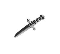 BlackAmazement Boucles d'oreilles en acier inoxydable 316L - Pour tragus, hélix, tragus, hélix, couteau de dague - Argent et or rose - Biker gothique - Pour homme et, Acier inoxydable,