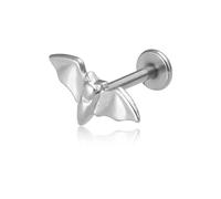 BlackAmazement Boucles d'oreilles labret en acier inoxydable 316L - Pour tragus, hélix, monroe, chauve-souris - Argent - Noir - Multicolore - Or - 8 mm - Gothique - Pour homme et femme, Acier