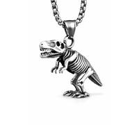 BlackAmazement Pendentif dinosaure en acier inoxydable 316L Tyrannosaurus Rex T-Rex pour homme et femme, Acier inoxydable