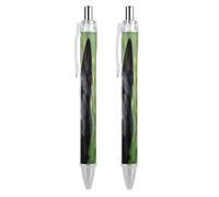 Blackan Lot de 2 stylos à bille rétractables pour homme et femme Motif chien berger