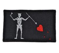 Blackbeard Edward Teach Pirate Flag Biker / Cosplay Iron On or Sew On Patch - Black by Tactical Gear Junkie