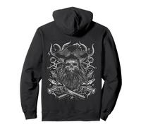 Blackbeard Pirate Captain Skull Caraïbes Ancre Poisson Sweat à Capuche