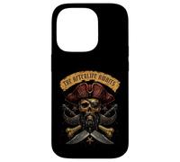 Blackbeard Pirate Captain Skull Caribbean Bones and Saber Coque pour iPhone 14 Pro