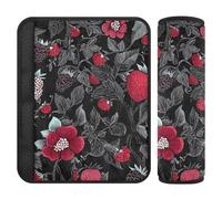 Blackberries Lot de 2 housses de sangle de ceinture rembourrées pour la Saint-Valentin et la voiture 25,4 x 19,6 cm