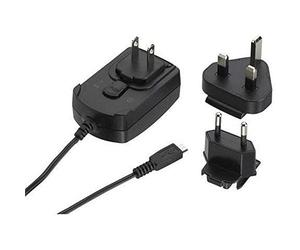BlackBerry Chargeur de Voyage International Micro USB Livré avec Adaptateur pour Prise UE, UK, US - Noir