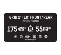 Blackburn Grid2´fer Front Light Clair 175 Lumens