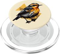 Blackburnian Paruline géométrique Patten Art, Amoureux des Oiseaux Mignons PopSockets PopGrip pour MagSafe