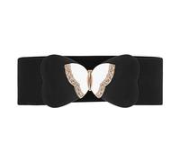 BlackButterfly 3 Pouce De Large Élastique Papillon Ceinture (Noir, XL)