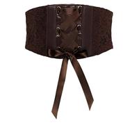 BlackButterfly 5.5 Pouces de Large Dentelle Jusqu'à élastique Dentelle Ceintur (Marron foncé, XL)