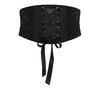 BlackButterfly 5.5 Pouces de Large Dentelle Jusqu'à élastique Dentelle Ceintur (Noir, XXL)