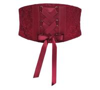 BlackButterfly 5.5 Pouces de Large Dentelle Jusqu'à élastique Dentelle Ceintur (Rouge, S)