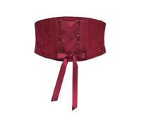 BlackButterfly 5.5 Pouces de Large Dentelle Jusqu'à élastique Dentelle Ceintur (Rouge, XXL)