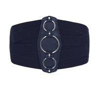 BlackButterfly 7 Pouces de Large Treillis Élastique Ceintur (Bleu nuit, XXL)