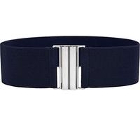 BlackButterfly Classique Emboîtement Large Élastique Sangle Extensible Taille Rétro Ceinture (Bleu nuit, L)