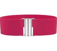 BlackButterfly Classique Emboîtement Large Élastique Sangle Extensible Taille Rétro Ceinture (Rose vif, M)