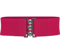 BlackButterfly Classique Triple Crochet Large Élastique Sangle Extensible Taille Ceinture (Rose vif, S)