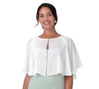 BlackButterfly Doux Mariage Portefeuille Soirée Transparente Mousseline de soie Paréo Cape Chale (Blanc, Taille unique)