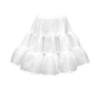 BlackButterfly Enfants Longue Entièrement en Organza Satin Jupon (Blanc, 7-8 Ans)