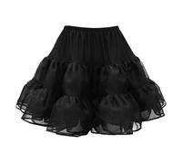 BlackButterfly Enfants Longue Entièrement en Organza Satin Jupon (Noir, 5-6 Ans)
