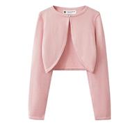 BlackButterfly Enfants Manche Longue Boléro Scintillante Filles Cardigan (Rose Profond, 3-4 Ans)