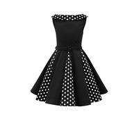 BlackButterfly Enfants Robe Années 50 Vintage à Pois 'Alexia' (Noir, 7-8 Ans)