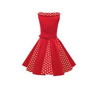 BlackButterfly Enfants Robe Années 50 Vintage à Pois 'Alexia' (Rouge, 11-12 Ans)