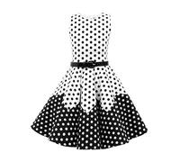 BlackButterfly Enfants Robe Années 50 Vintage à Pois 'Amy' (Blanc - Noir - Pois, 13-14 Ans)