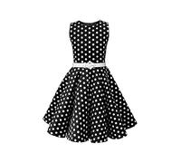 BlackButterfly Enfants Robe Années 50 Vintage à Pois 'Audrey' (Noir - Pois, 3-4 Ans)