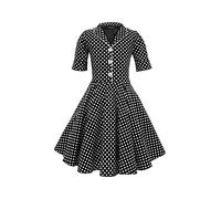 BlackButterfly Enfants Robe Années 50 Vintage à Pois 'Sabrina' (Noir, 11-12 Ans)