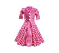 BlackButterfly Enfants Robe Années 50 Vintage à Pois 'Sabrina' (Rose, 13-14 Ans)