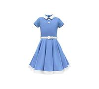 BlackButterfly Enfants Robe Années 50 Vintage Clarity 'Lucy' (Bleu, 11-12 Ans)
